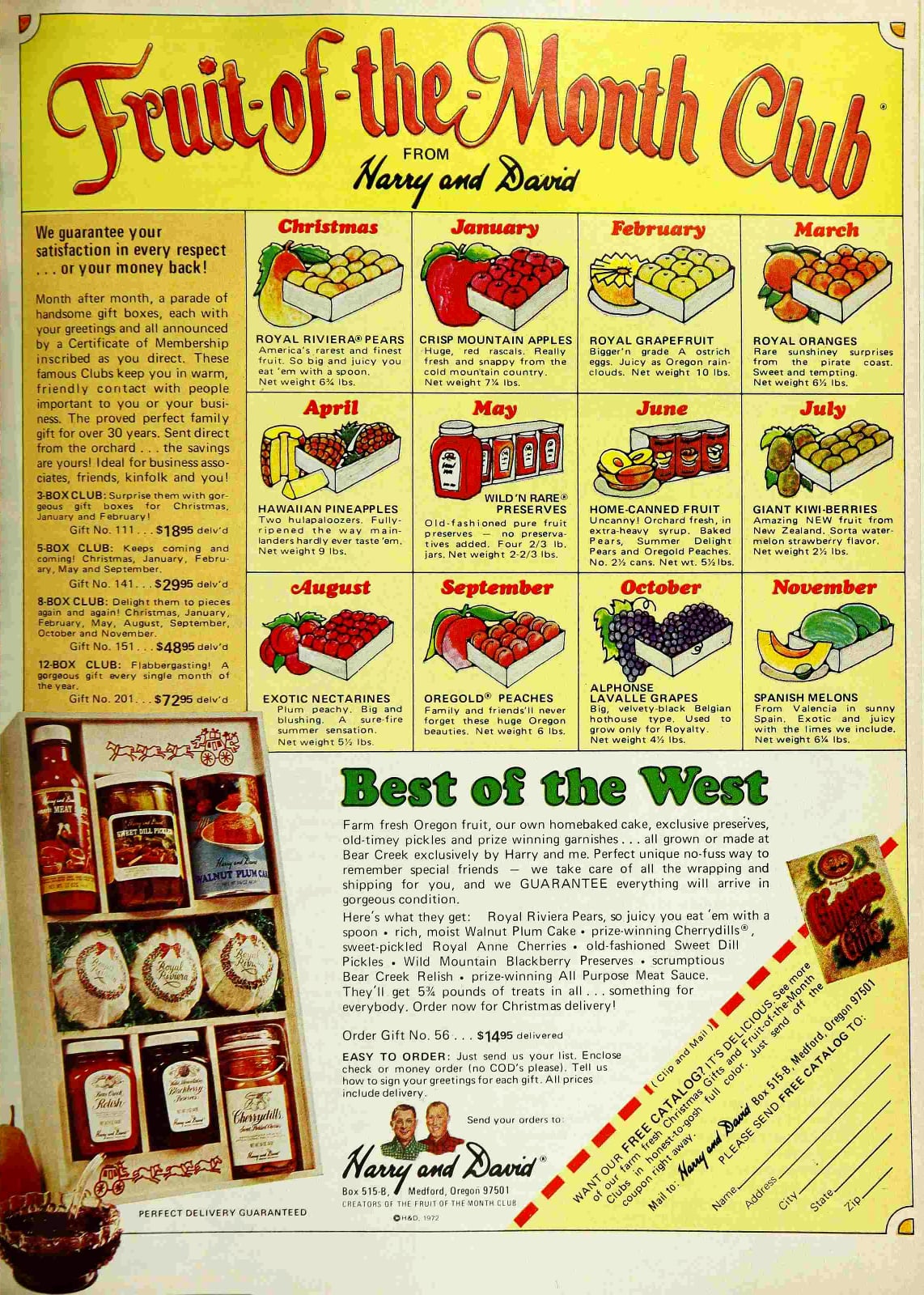 Fruit of the Month Club by Harry & David [1972] USLUCK