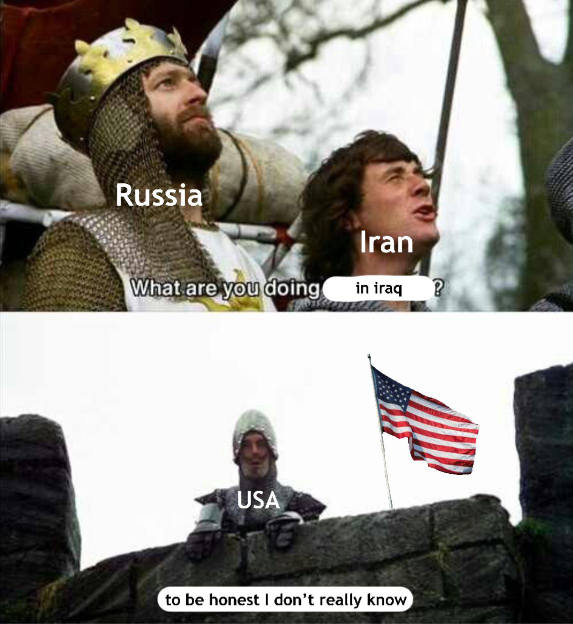 The Iraq War started 20 years ago so I think we can meme about it now ...