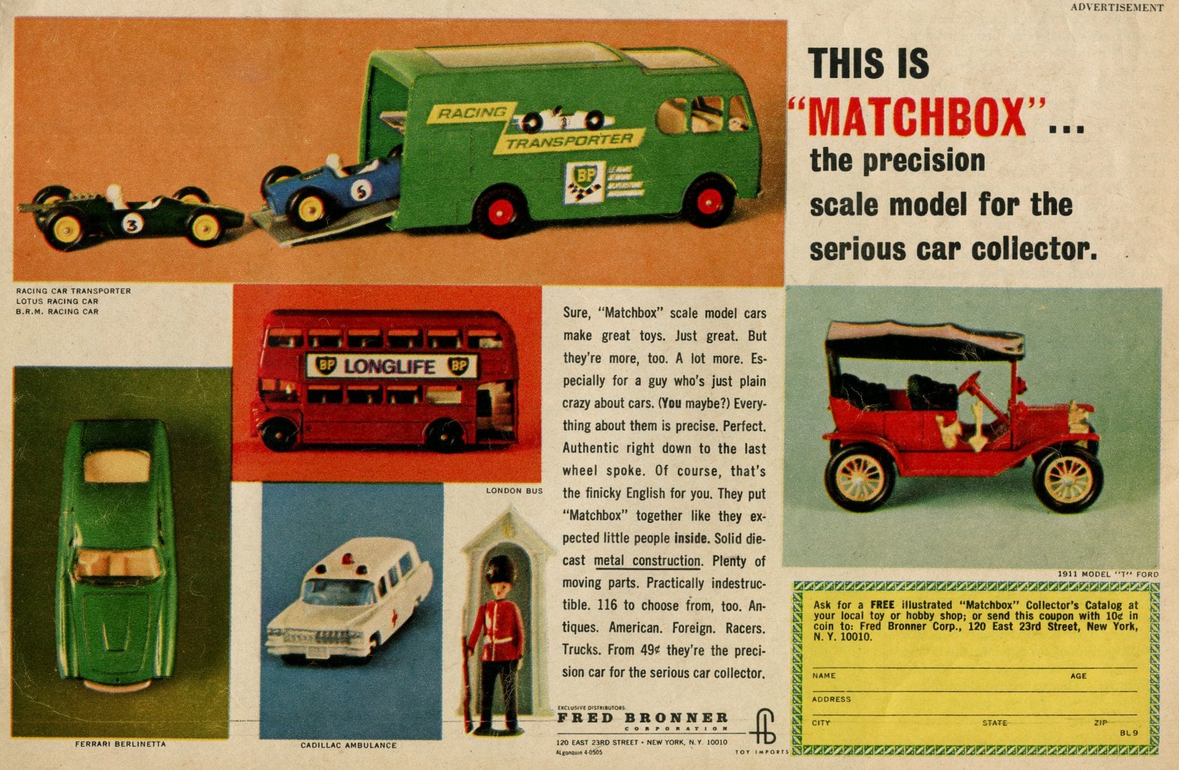 1965 MATCHBOX CARS intelligence overview