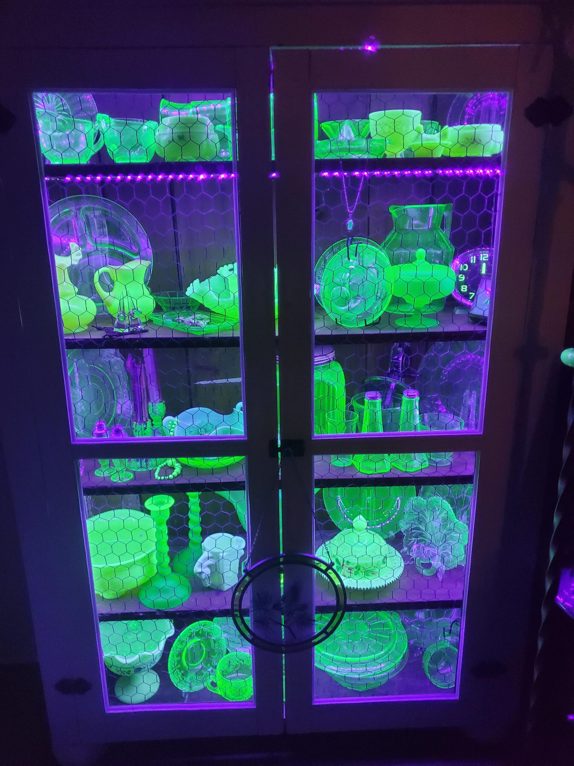 Uranium Glass China Cabinet