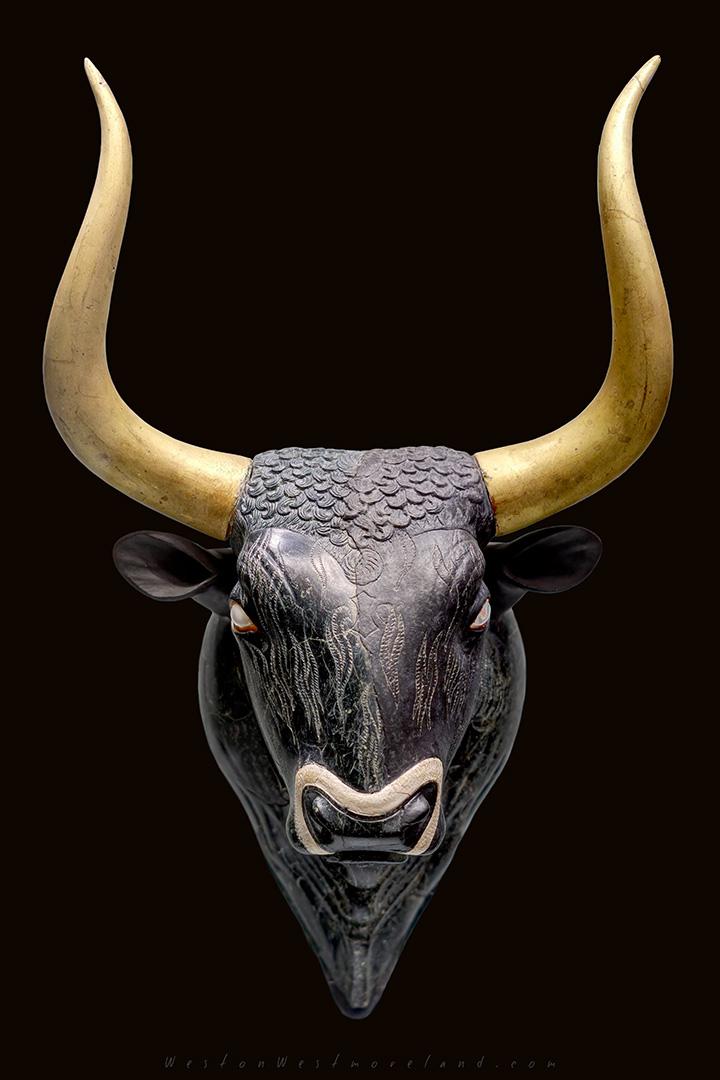 Minoan bull’s head rhyton (ceremonial vessel), Palace of Knossos, Crete