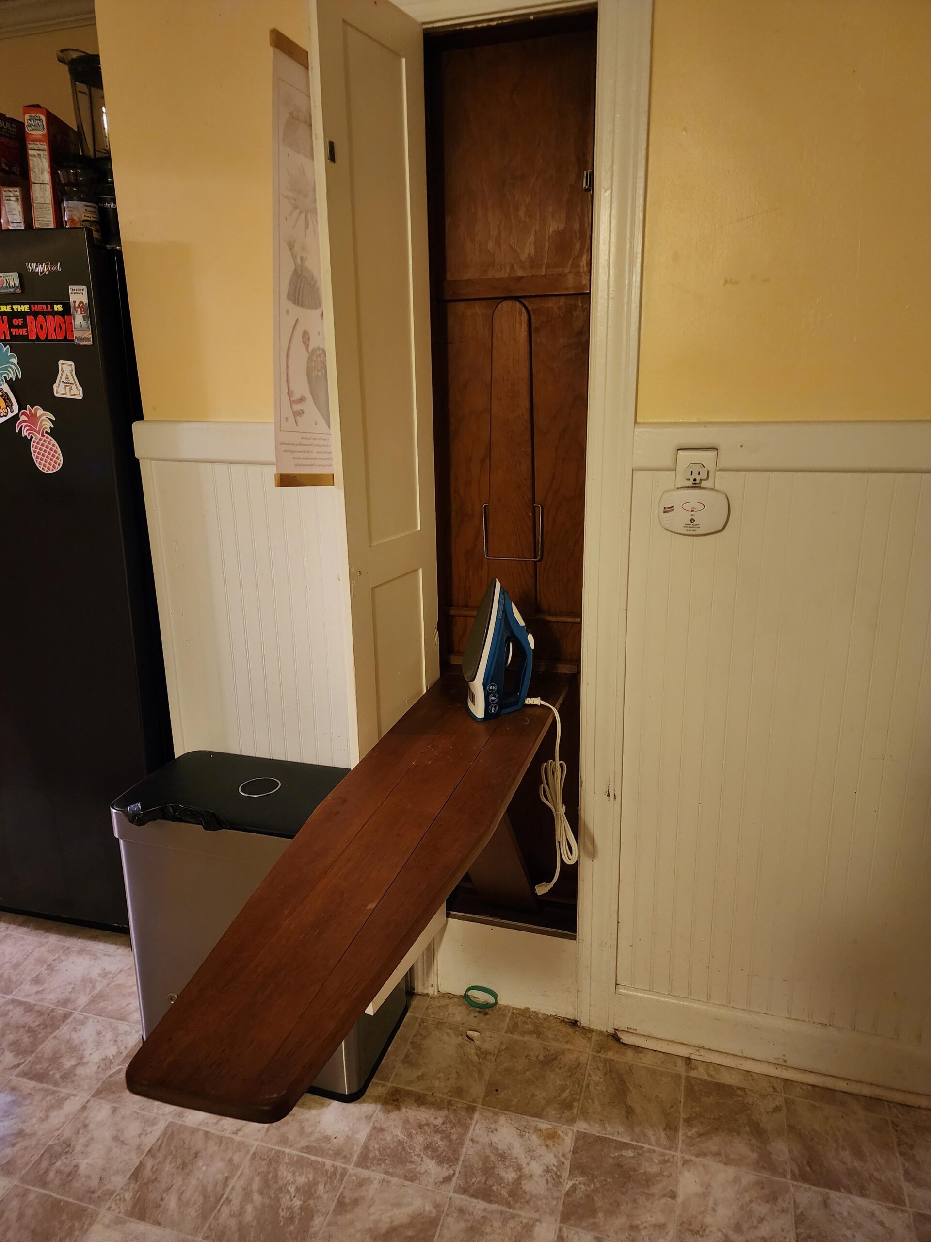 My kitchen has a built in ironing board. USLUCK