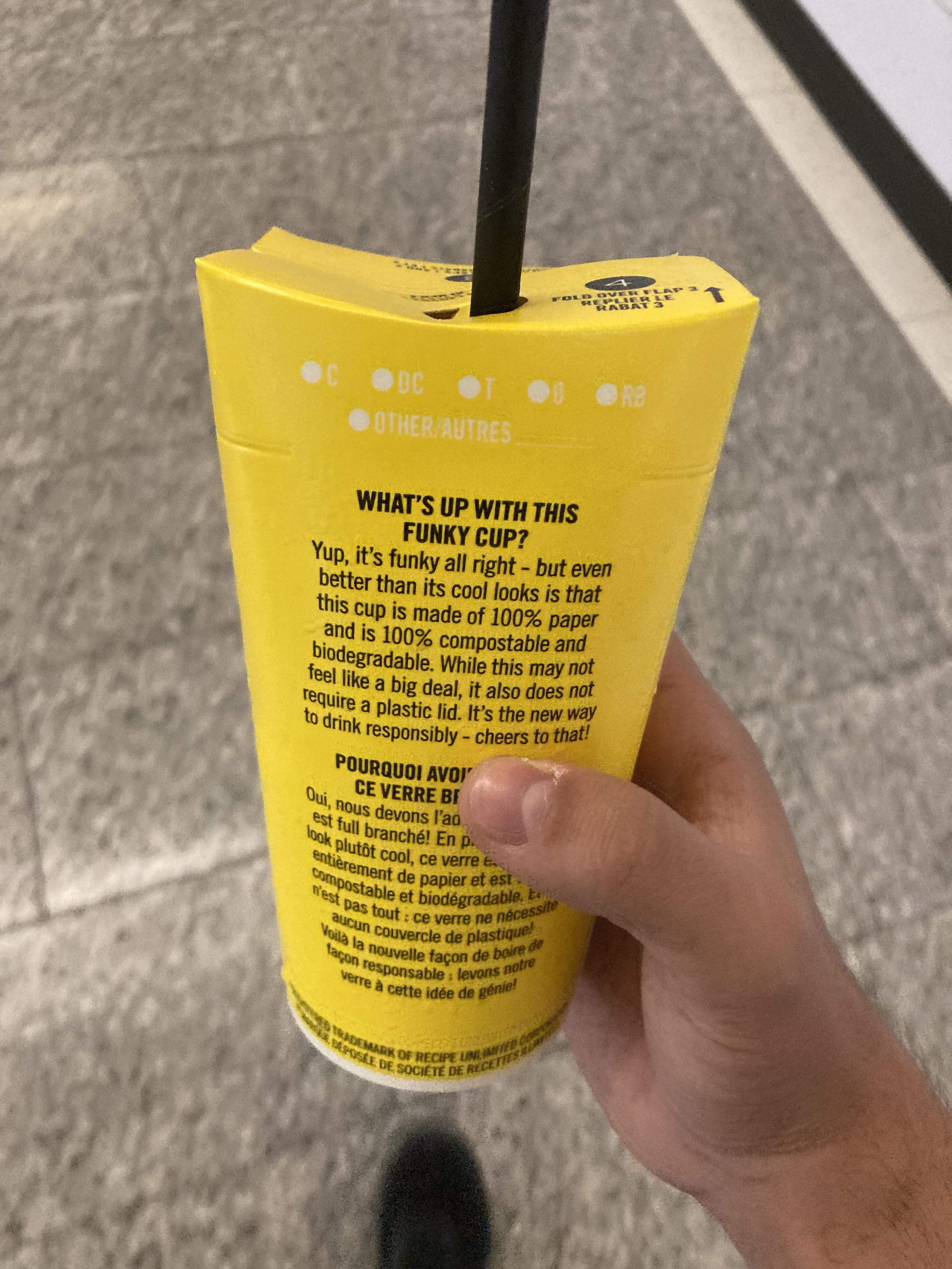 Full paper cup from New York Fries - USLUCK