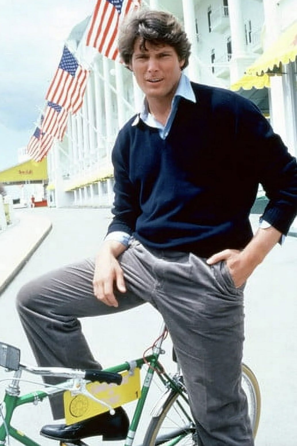 Christopher Reeve at the Grand Hotel on Mackinac Island, Michigan while ...
