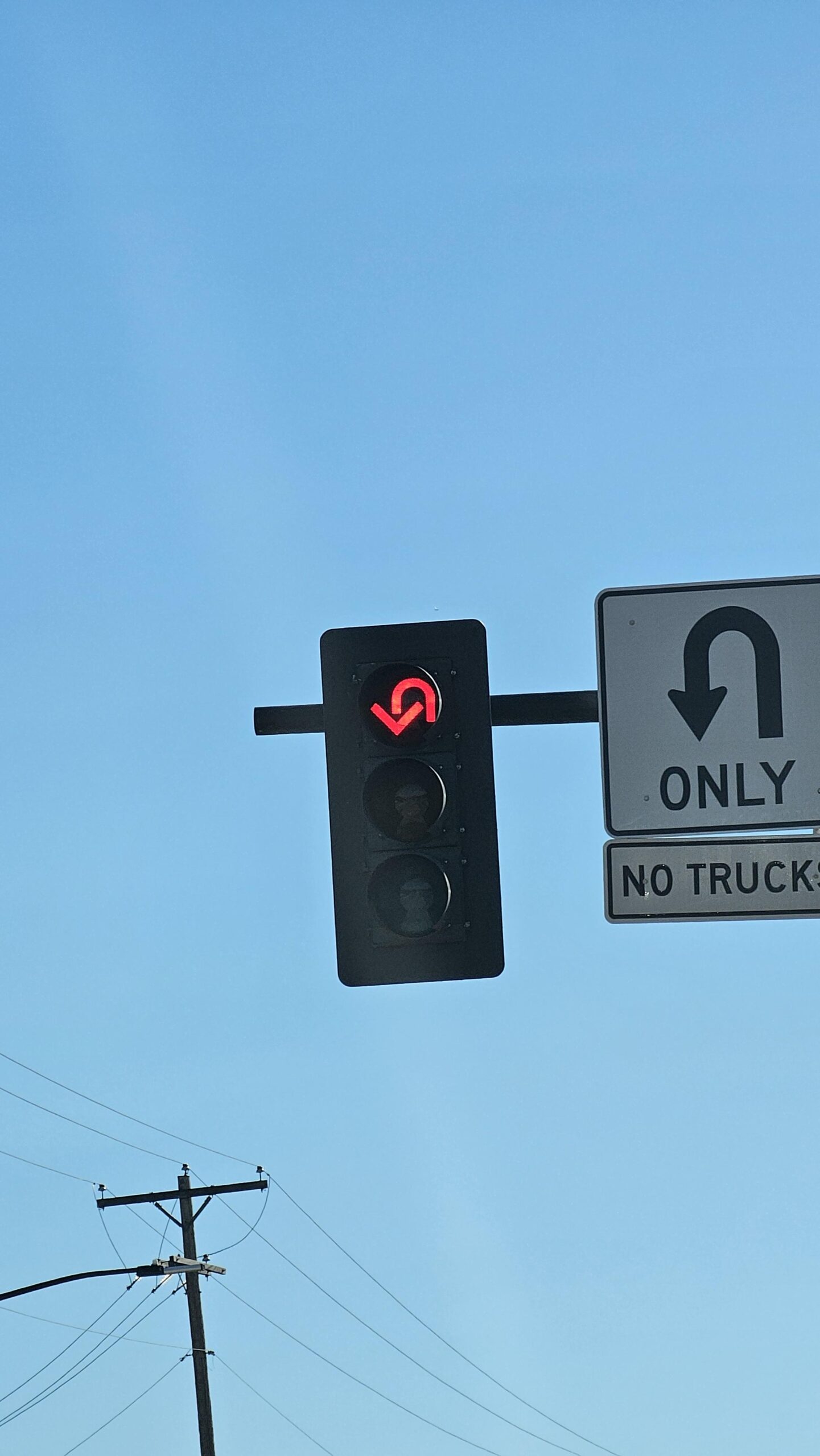 First Uturn signal I've ever seen in the US USLUCK