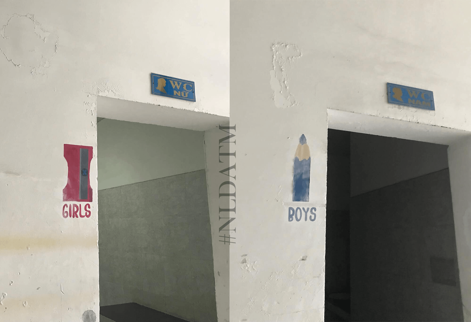 That's a way to tell what audience the toilet is for! USLUCK