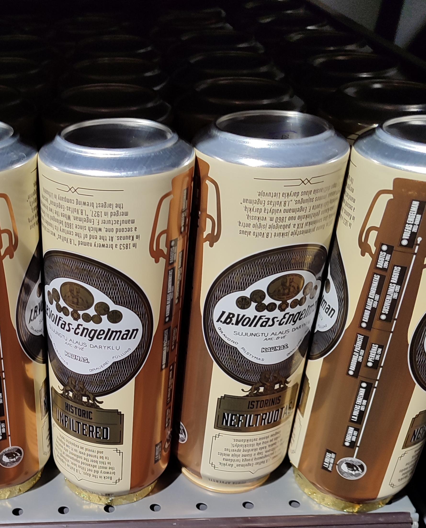 Unfiltered beer cans are stocked upside down so you'd disturb the