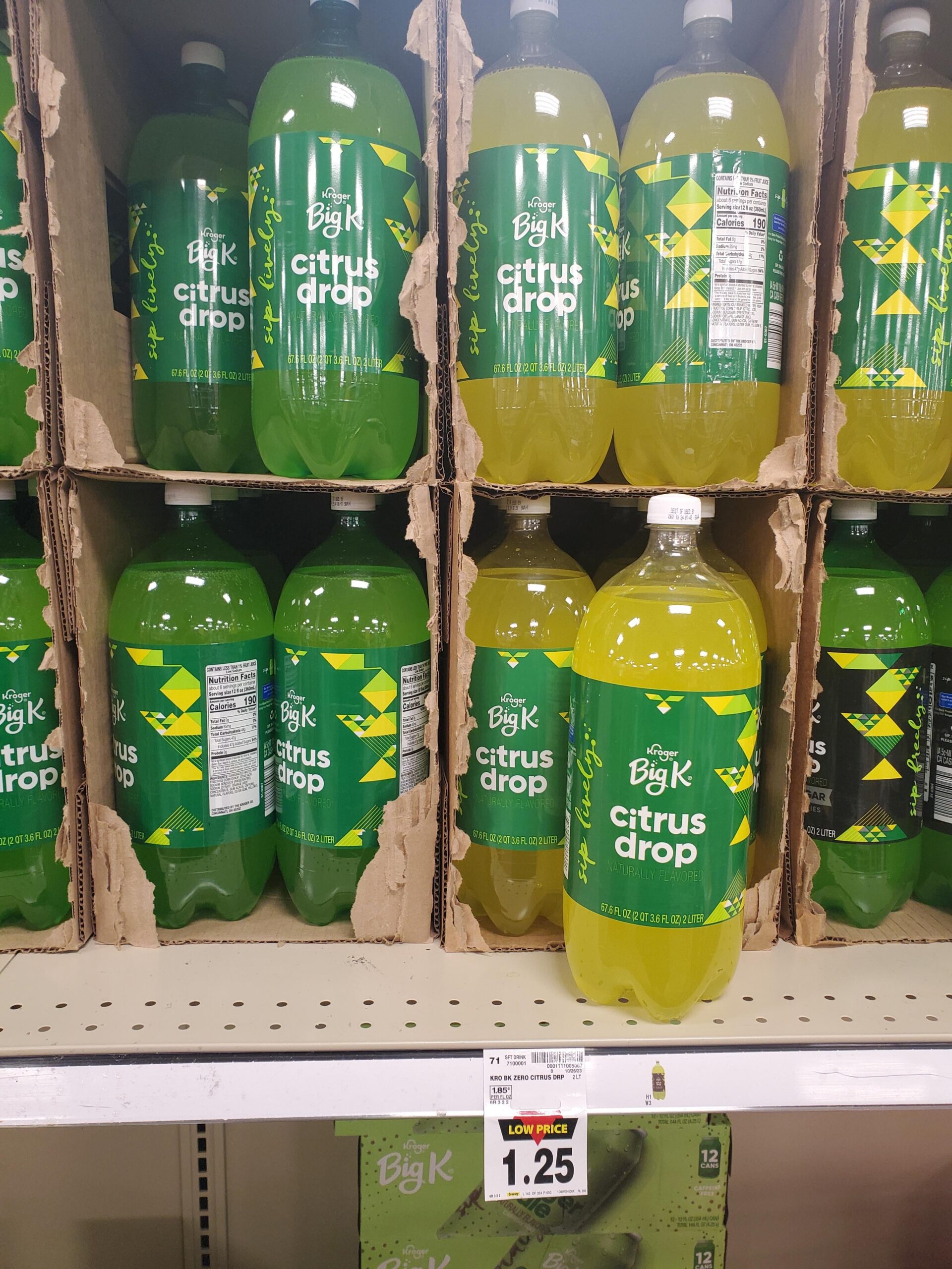 These two different colors of the same soda at Ruler Foods USLUCK
