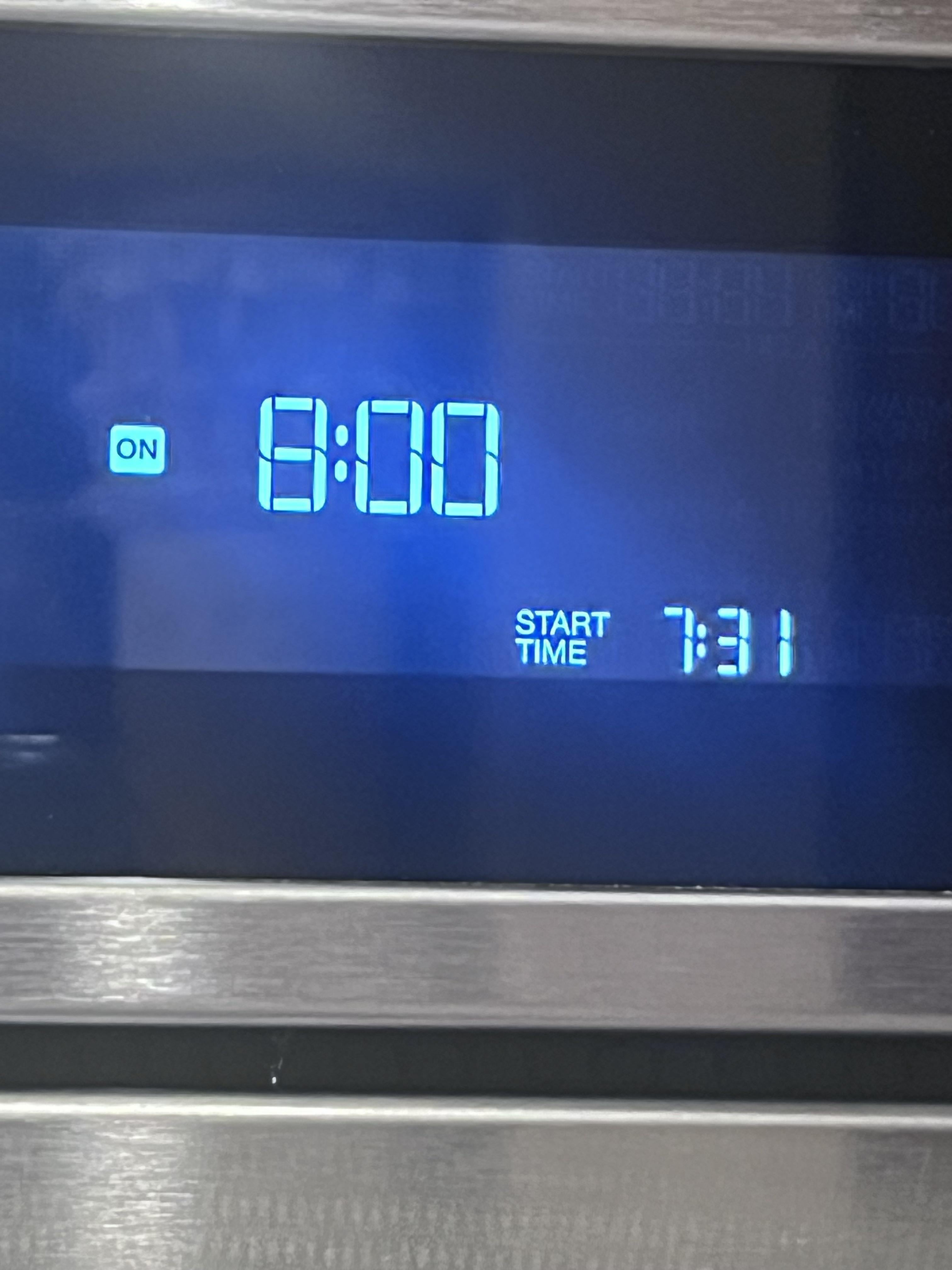 My new oven has a setting that shows you the time you put the food in